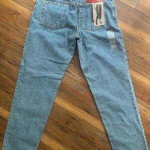 Vintage Y2K NWT LEVI'S 550 Relaxed Fit Tapered Leg Jeans Womens Sz 14 Misses